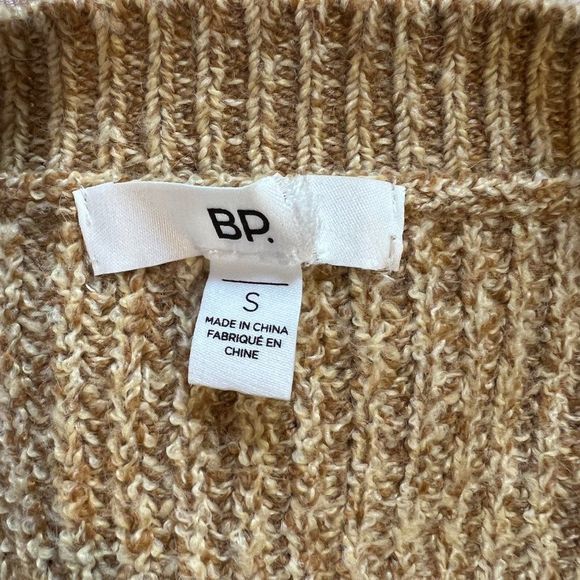 NWOT BP Plaited Stitch Recycled Blend Crewneck Sweater in Tan Boulder (… - Picture 9 of 12
